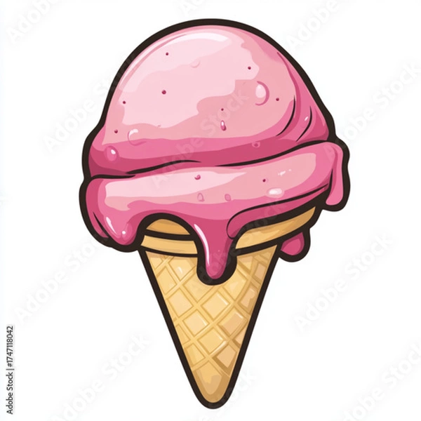 Obraz strawberry ice cream