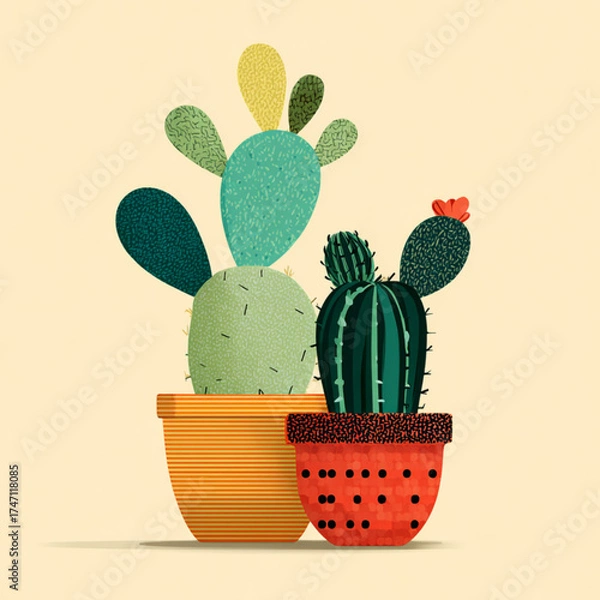 Obraz cactus in a pot