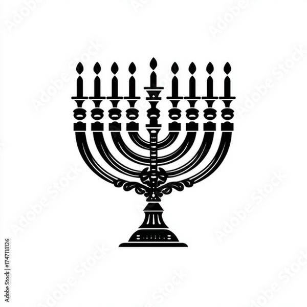 Obraz menorah vector illustration