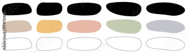 Obraz ASSORTIMENT DE FORMES ABSTRAITES ARRONDIES