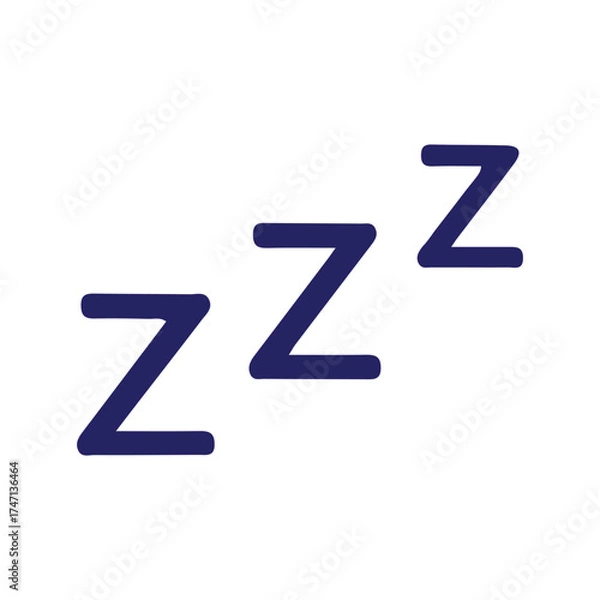 Fototapeta Vector art of sleep symbol with three zs