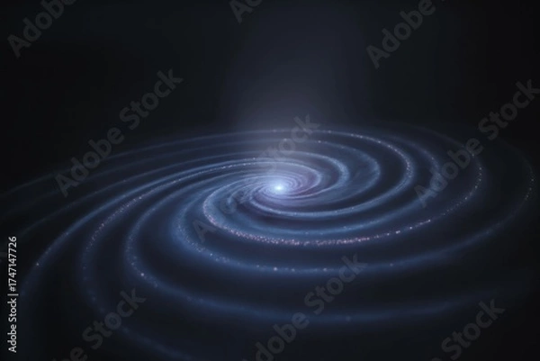 Fototapeta Celestial Galaxy Spiral: The image captures a stunning spiral galaxy. It showcases an artistic representation of the cosmic beauty. Its vastness and the mysteries of the universe.