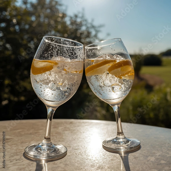 Obraz two glasses of champagne