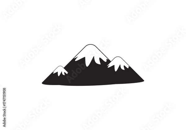 Fototapeta mountain view illustration logo vector