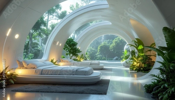 Fototapeta Wellness Space Capsule Interior
