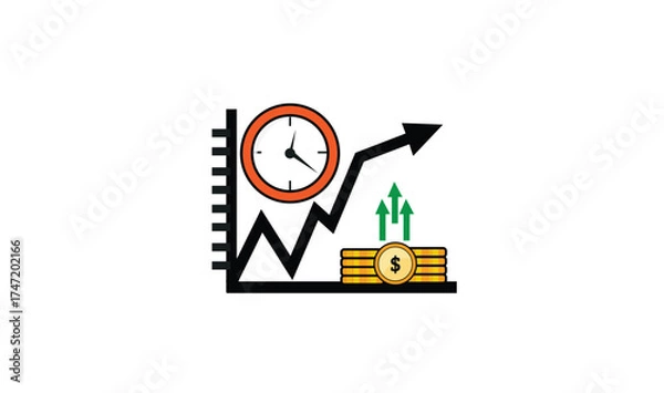 Obraz  Time money vector
