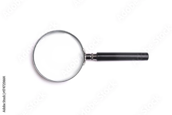 Obraz Magnifying glass isolated on white background