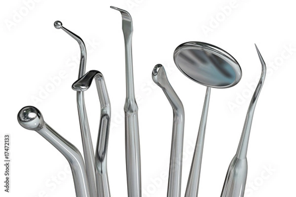 Obraz Isolated dentist tools 6