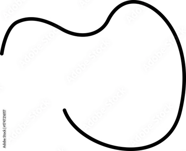 Obraz Soft flowing stroke with gentle abstract curves and an organic motion.