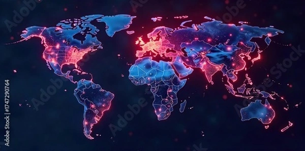 Obraz Thriving Global Network International Business Collaboration and Innovation