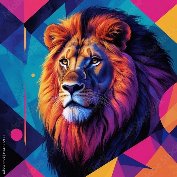 Obraz lion in the sun