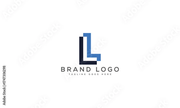 Obraz letter LL logo design vector template design for brand.