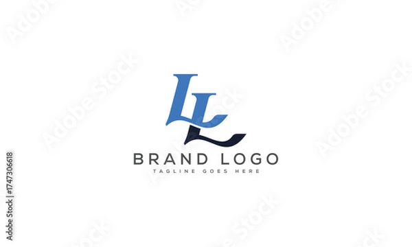 Obraz letter LL logo design vector template design for brand.