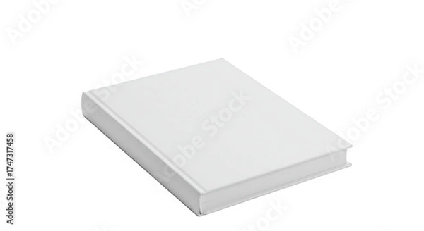 Fototapeta Blank white book isolated on transparent background