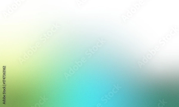 Obraz Abstract gradient background with green and blue tones isolated on transparent background