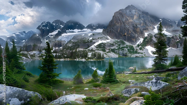 Fototapeta MountainLakeScenery