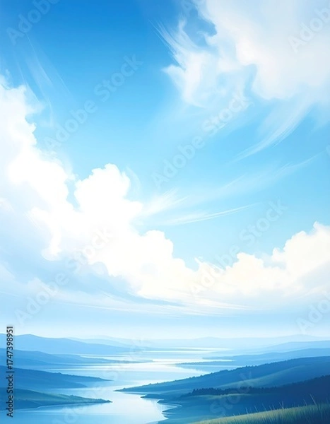 Obraz Tranquil landscape view