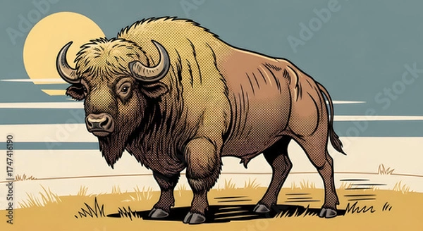 Fototapeta vector bison