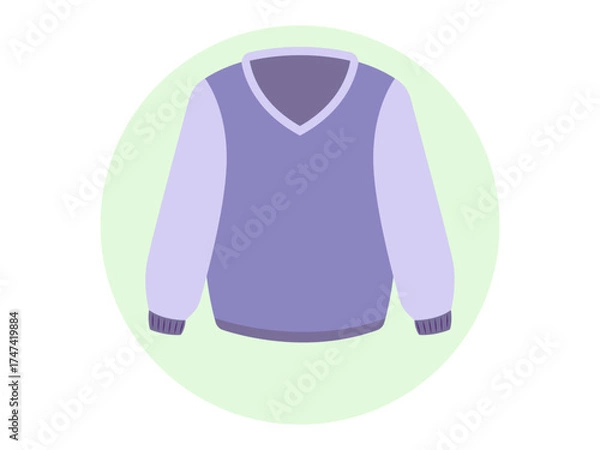Fototapeta Knitted sweater icon. Fashion symbol icon vector. Solid vector icons. Flat illustration concept.