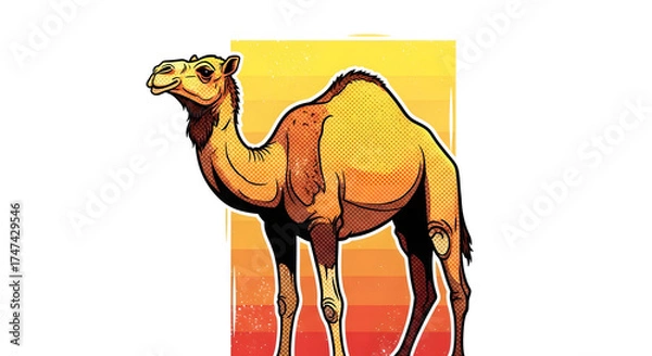 Fototapeta camel in the sand