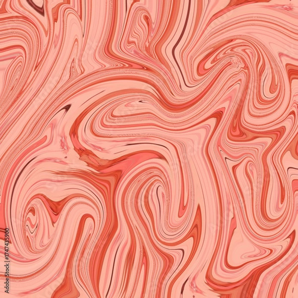 Fototapeta Soft pink marble swirl with elegant abstract curves and fluid texture, perfect for beauty, fashion, or artistic background use