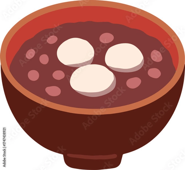 Obraz おしるこの手描きベクターイラスト