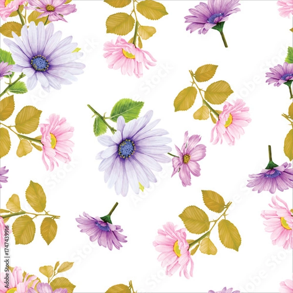 Obraz beautiful floral seamless pattern