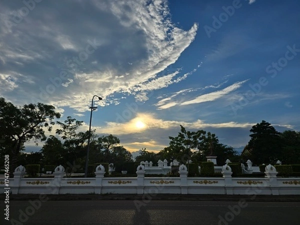 Obraz sunset in the city