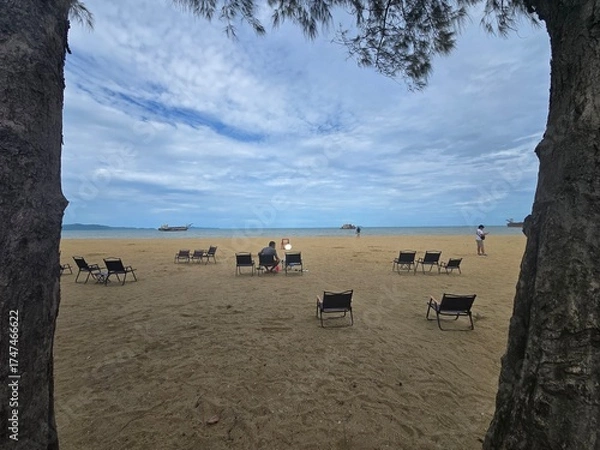 Obraz tropical beach and blue sky