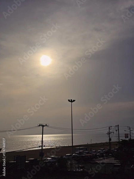 Obraz sunset in the city