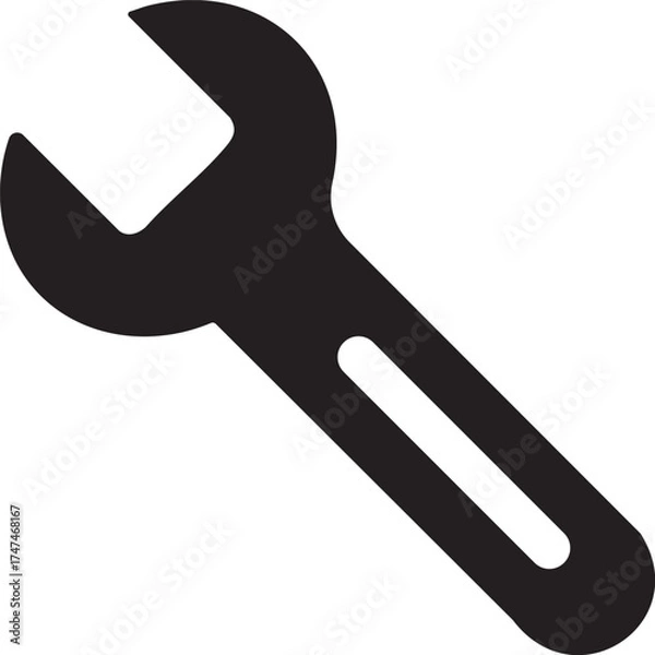 Obraz wrench and screw tighter vector illustration, wrench key vector illustration