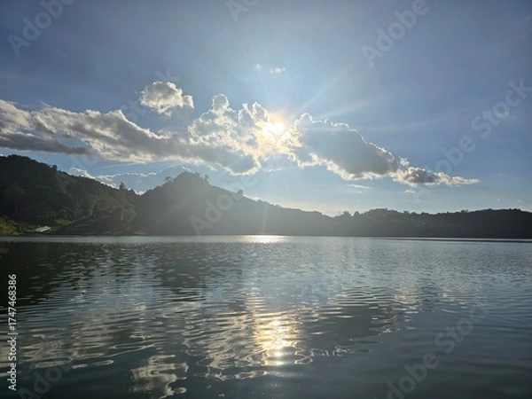 Obraz sunset over the lake