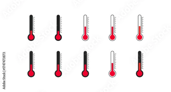 Fototapeta Thermometer icons set