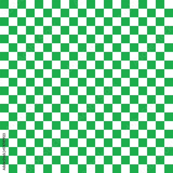 Fototapeta green and white checkered pattern background with merry christmas color style