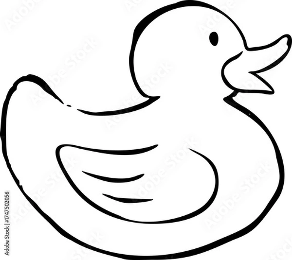 Obraz Hand Drawn Rubber Duck