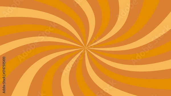 Fototapeta オレンジブラウンのサンバースト背景