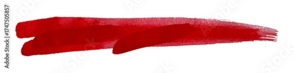 Fototapeta red watercolor background. Artistic hand paint. Isolated on transparent background.