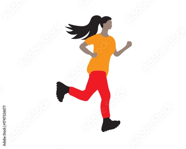 Fototapeta running logo