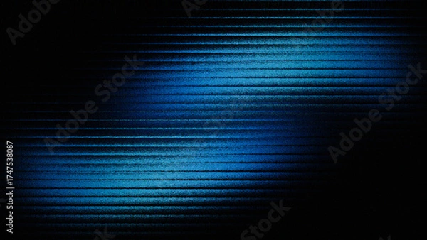Fototapeta Abstract glowing blue light streaks creating a dynamic s shape on a dark background
