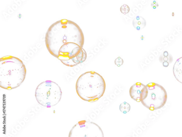 Fototapeta bubble transparent . soap bubbles isolated on white PNG bubble transparent .