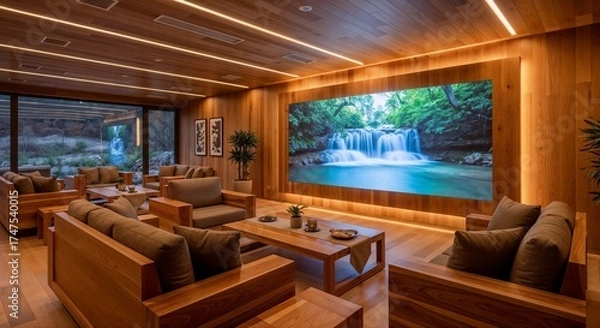 Obraz modern living room with tv