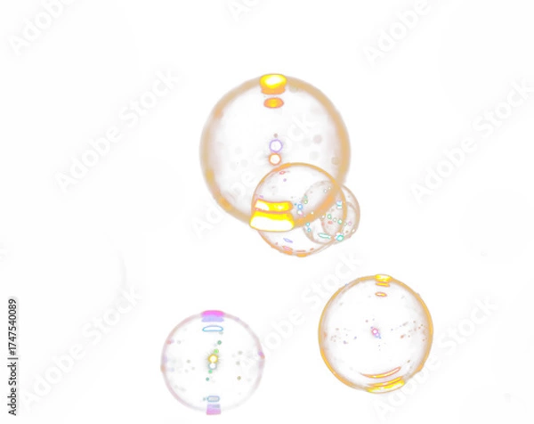 Fototapeta bubble transparent . soap bubbles isolated on white PNG bubble transparent .