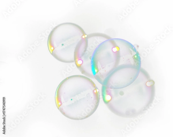 Fototapeta bubble transparent . soap bubbles isolated on white PNG bubble transparent .