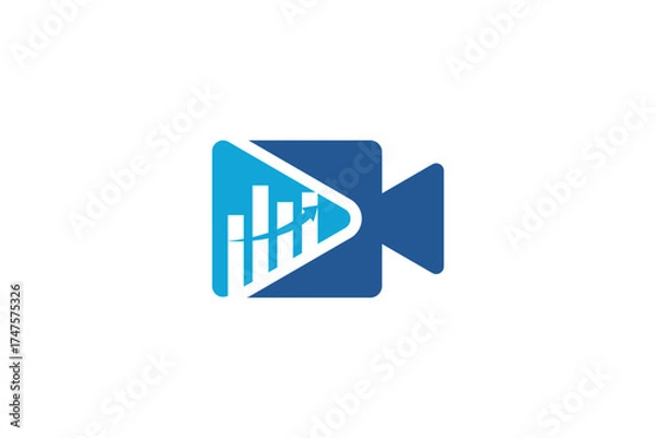 Fototapeta Video Analytic Logo Icon Design vector