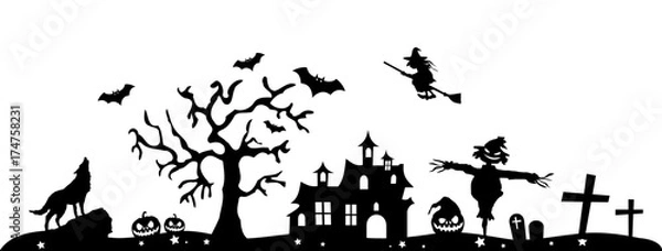 Obraz Sylwetka Halloween