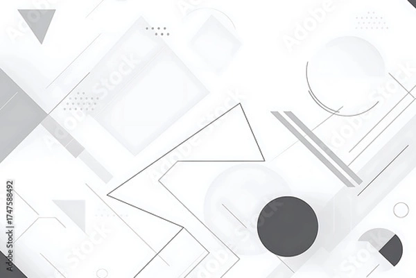 Fototapeta 白黒の幾何学パターンの背景