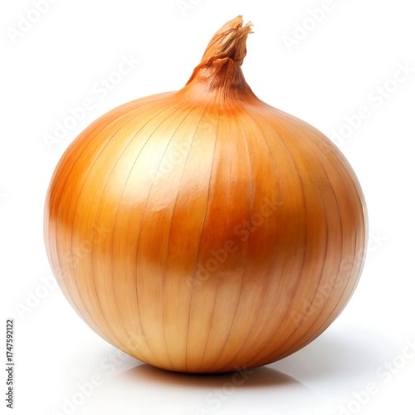 Obraz Golden Onion Vegetable Isolated on White Background