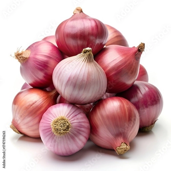 Obraz Stack of Red Onions with Detailed Texture shallot vegetable