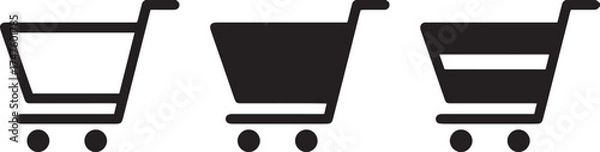 Fototapeta The set of exclamation mark icons and symbols can be used to emphasize important steps in e-commerce purchase and shopping cart design illustrations