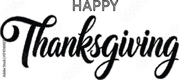Fototapeta Share the joy of the season with a Happy Thanksgiving message, perfect for cards, invites, and social media posts to celebrate the holiday